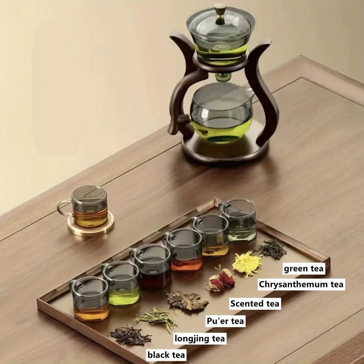 Glass Tea Set with Semi-Automatic Drip and Magnetic Switch for Convenient Brewing - My Store