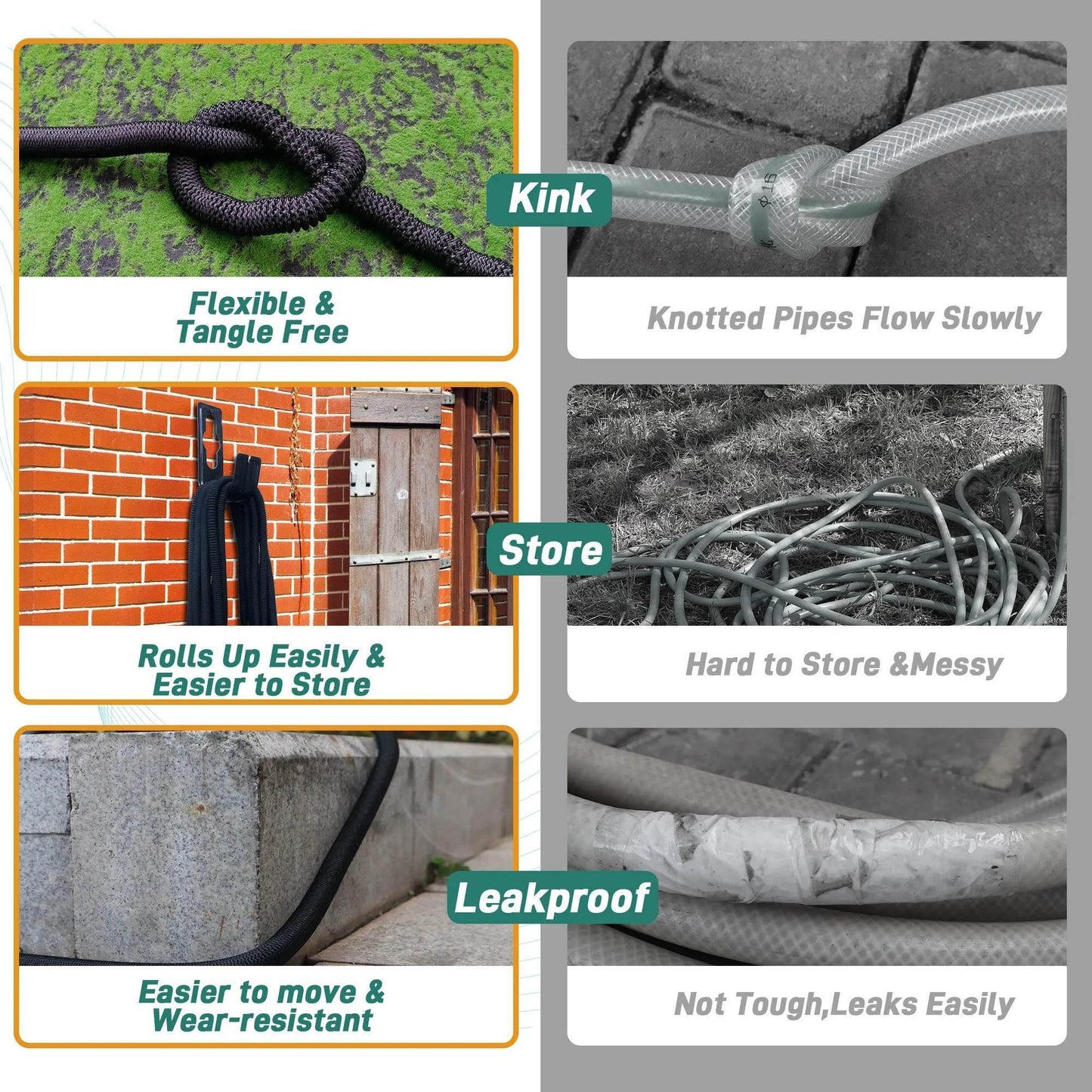 Expandable 100ft Garden Hose with Nozzle - My Store