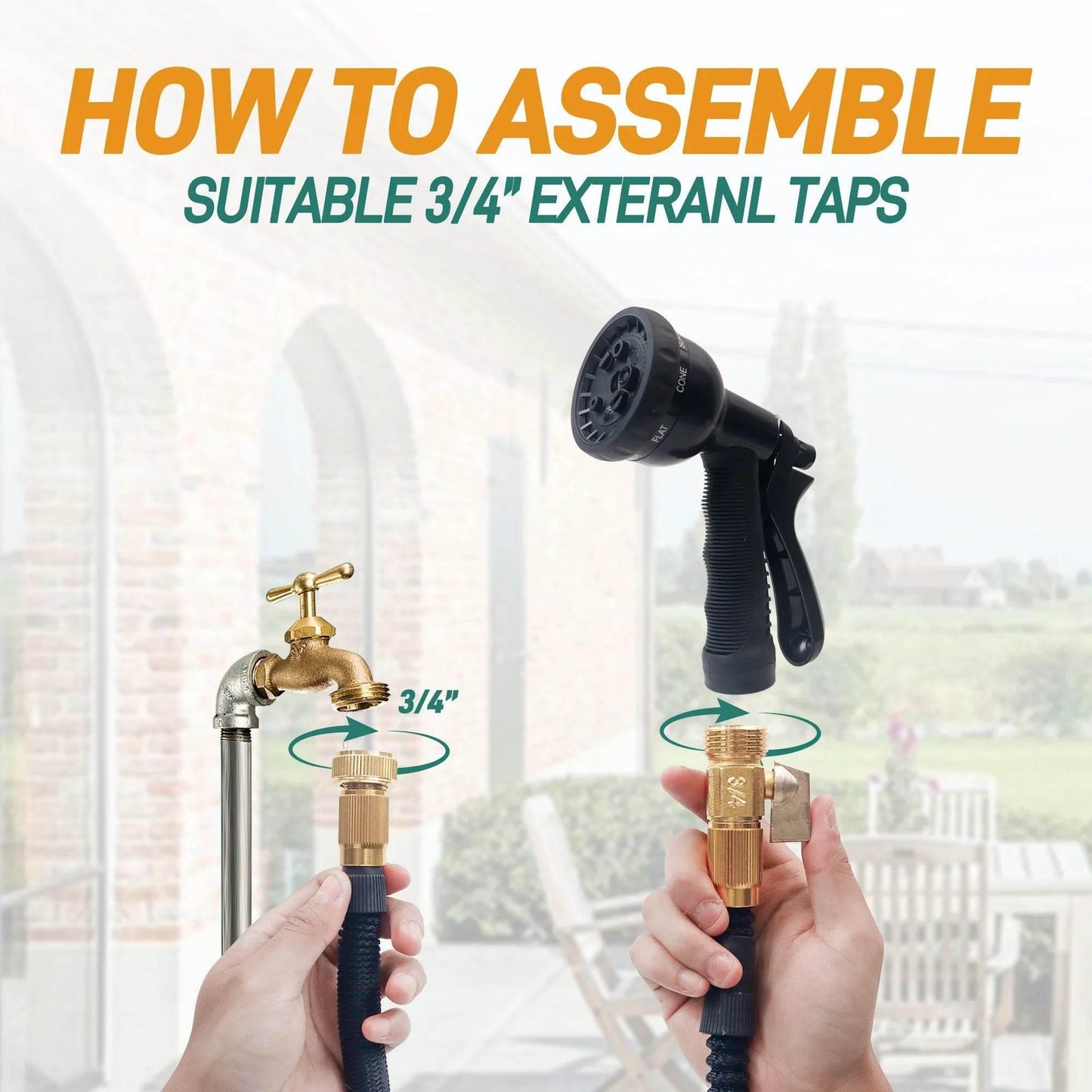 Expandable 100ft Garden Hose with Nozzle - My Store