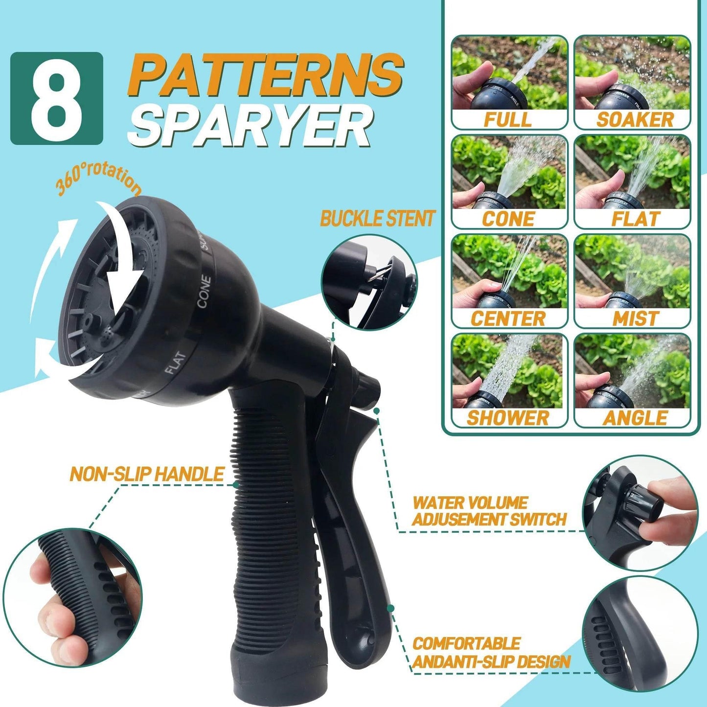 Expandable 100ft Garden Hose with Nozzle - My Store