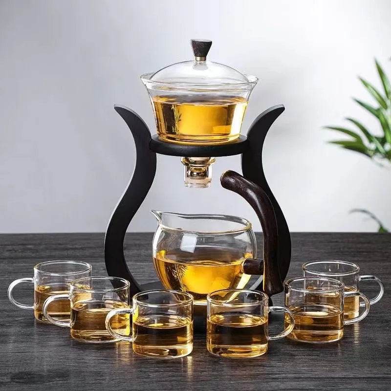 Glass Tea Set with Semi-Automatic Drip and Magnetic Switch for Convenient Brewing - My Store