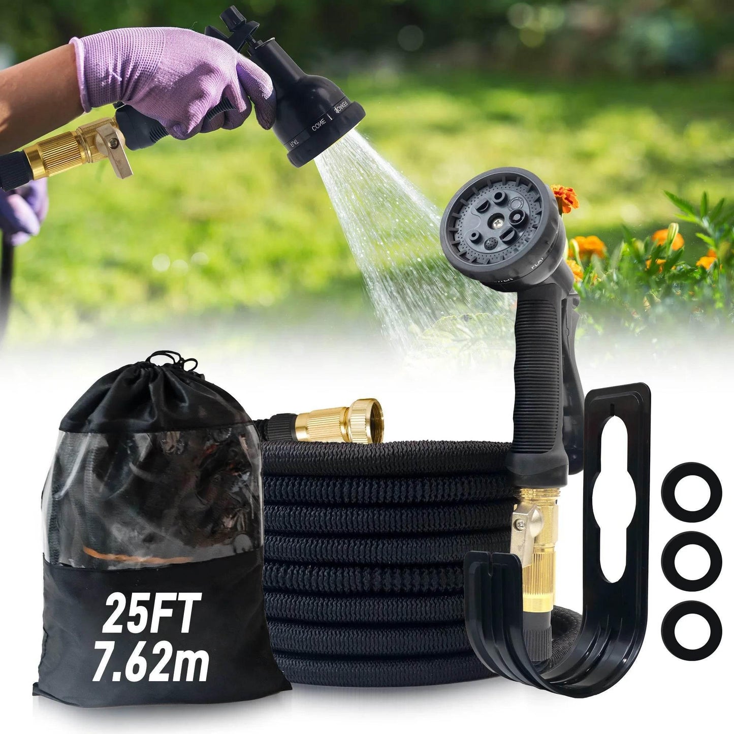 Expandable 100ft Garden Hose with Nozzle - My Store