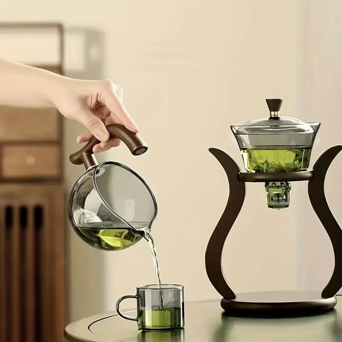 Glass Tea Set with Semi-Automatic Drip and Magnetic Switch for Convenient Brewing - My Store