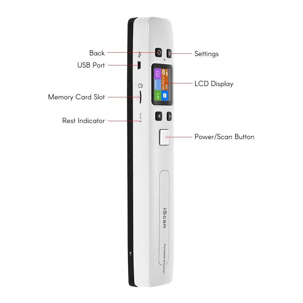 Wireless Portable Handheld Scanner with LCD Display - My Store