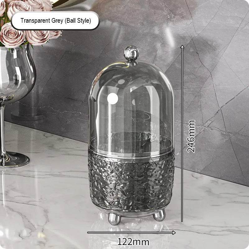 Dustproof Makeup Brush Organizer: 360 Rotating Vanity Holder - My Store