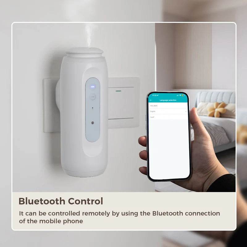 300m³ Wall Mounted Bluetooth Control Perfume Fragrance Diffuser Home Flavoring Air Freshener Air Purifier Oil Diffuser - My Store