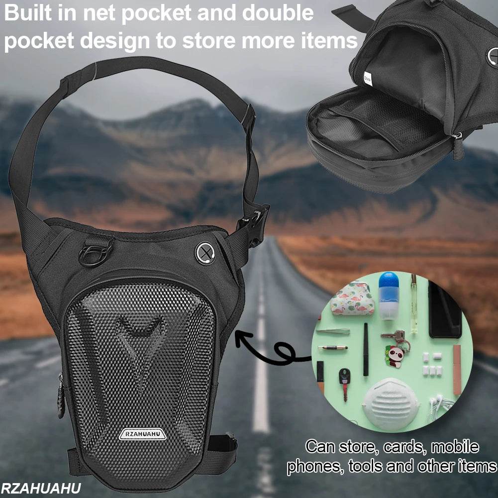 Rugged Motorcycle Waist Bag with Waterproof Hard Shell Protection - My Store