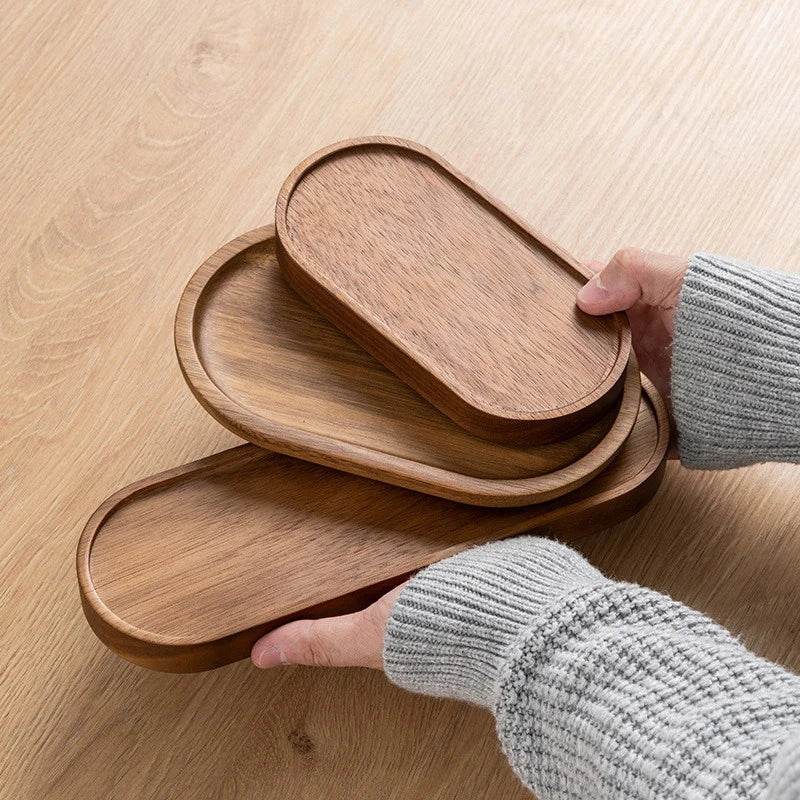 Japanese-Style Wood Snack and Dessert Plate - My Store