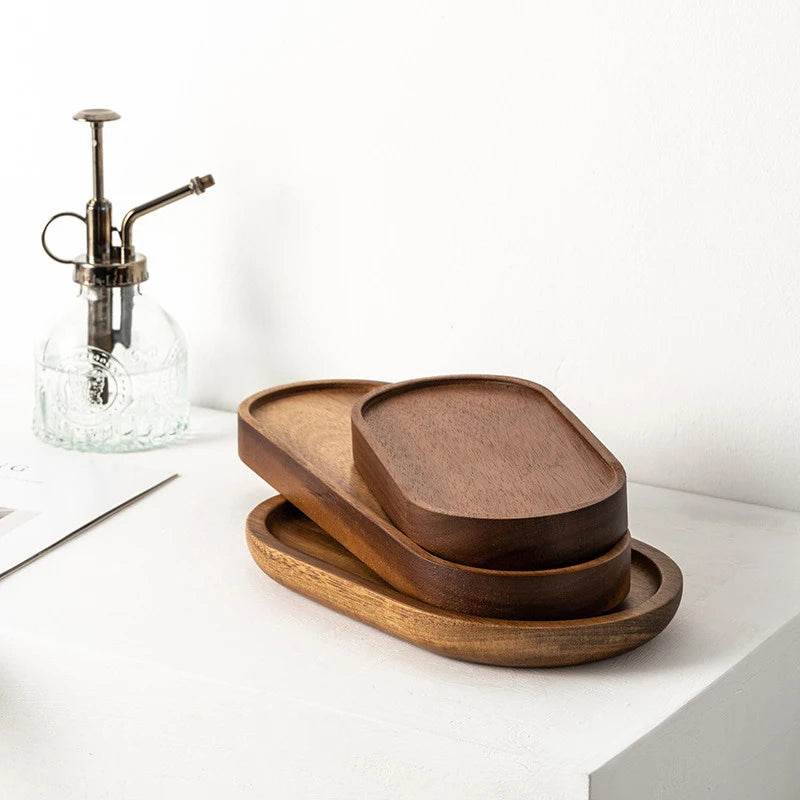 Japanese-Style Wood Snack and Dessert Plate - My Store