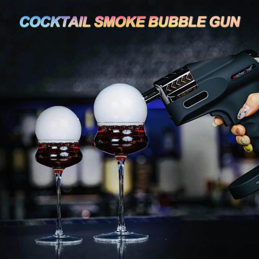Cocktail Smoke Bubble Gun Set with 4 Aroma Flavour and Edible Bubbles -Aroma Blaster Gun - My Store