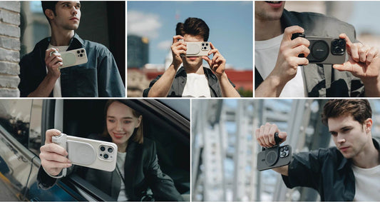 MagCam Grip: Wireless Charging Phone Grip with Magnetic Fill Light and Bluetooth Remote - My Store