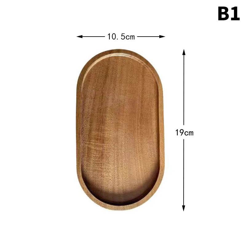 Japanese-Style Wood Snack and Dessert Plate - My Store