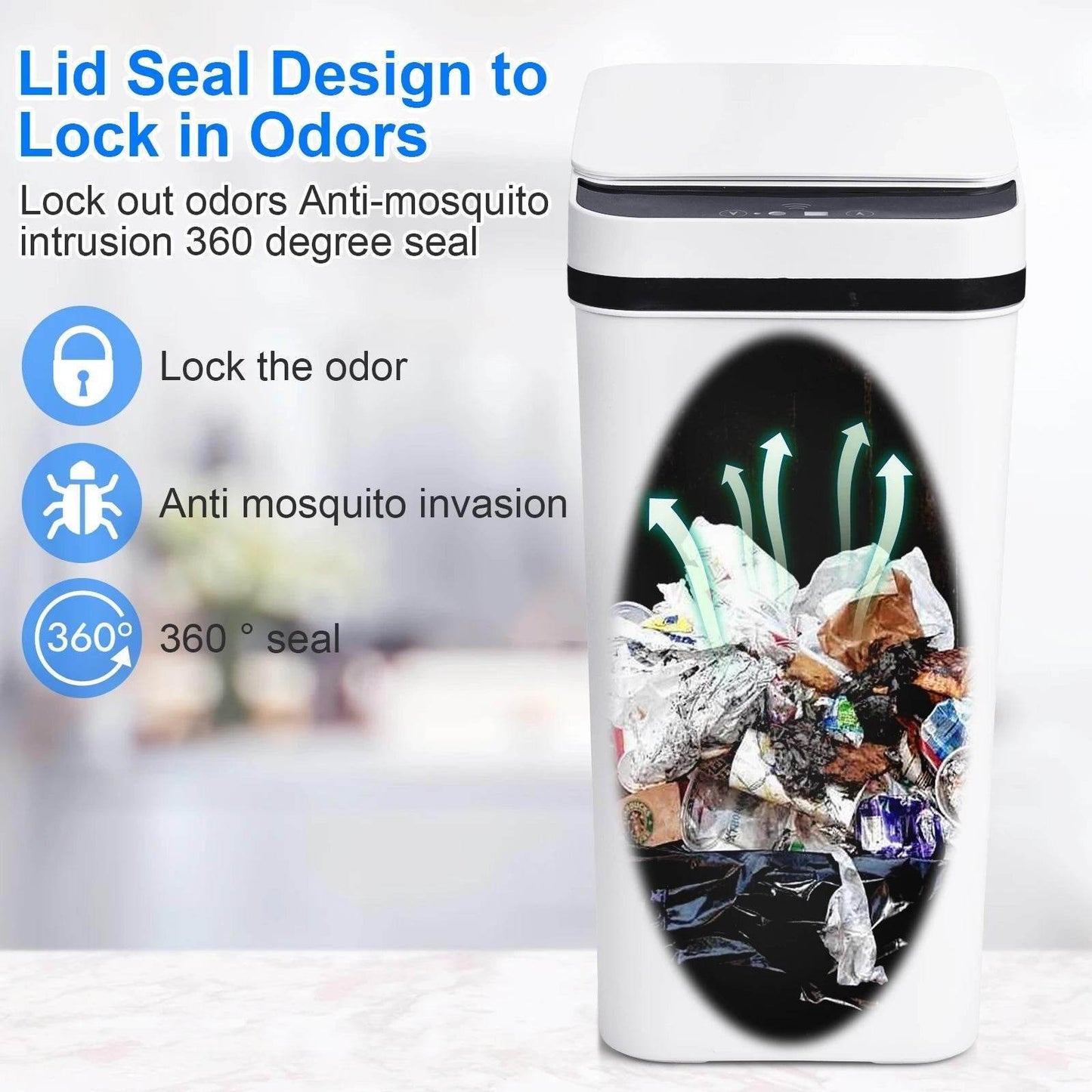 2 Pack 12L Motion Sensor Automatic Trash Cans for Bathroom and Bedroom - My Store