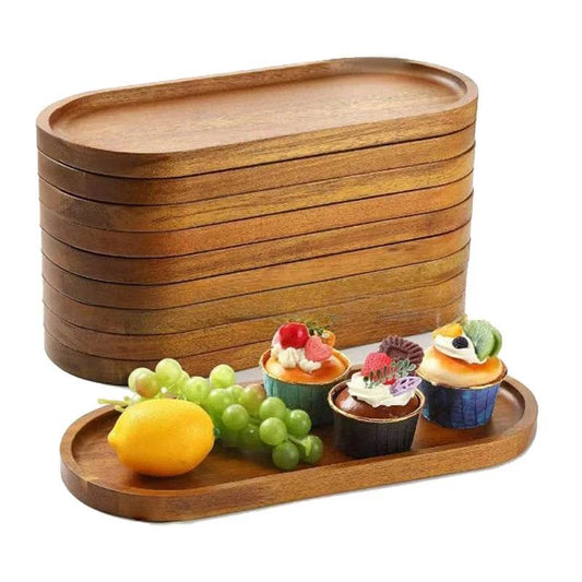 Japanese-Style Wood Snack and Dessert Plate - My Store