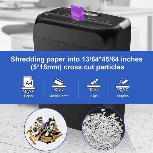 6-Sheet Cross Cut Paper Shredder - My Store