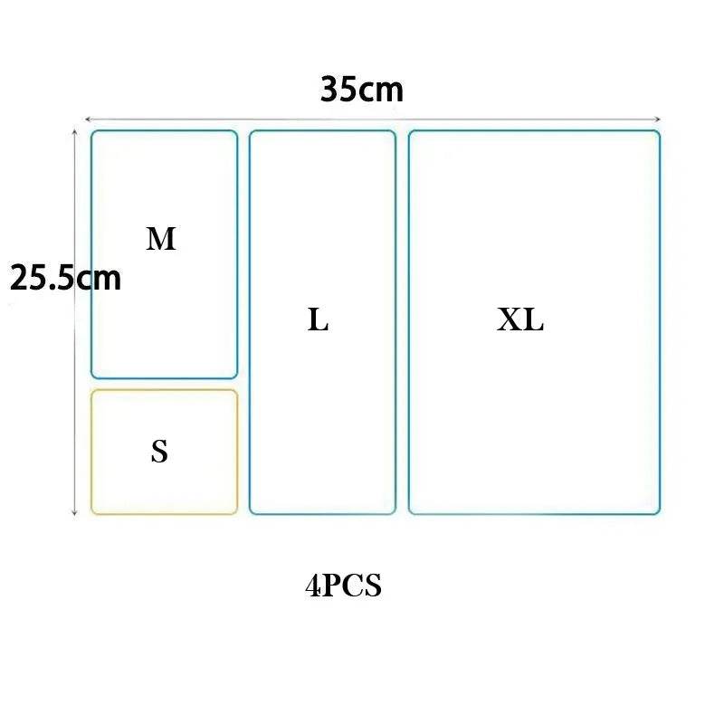 Clear Plastic Drawer Organizers Set for Bathroom, Vanity, and Kitchen Storage - My Store