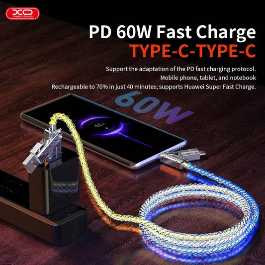60W 4 in 1 Multi-function Mobile Phone Data Cable PD Fast Charging Cable Charger for Huawei Xiaomi iPhone - My Store