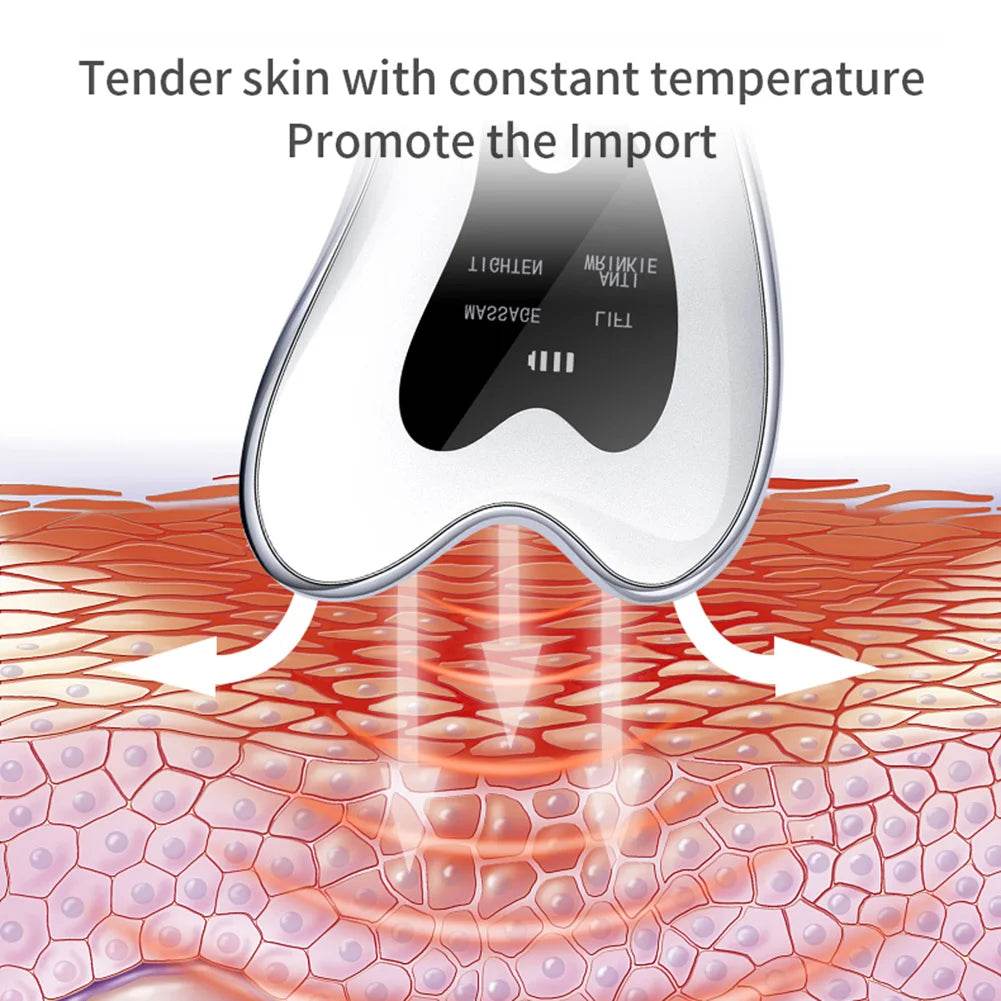 Electric Guasha Scraper Board Microcurrent Face Massager for Wrinkle Reduction and Skin Firming - My Store