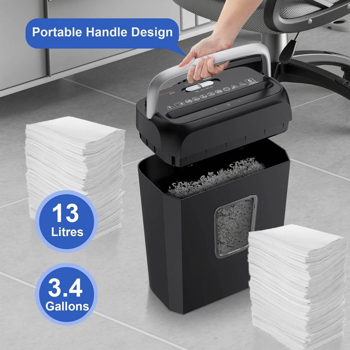 6-Sheet Cross Cut Paper Shredder - My Store