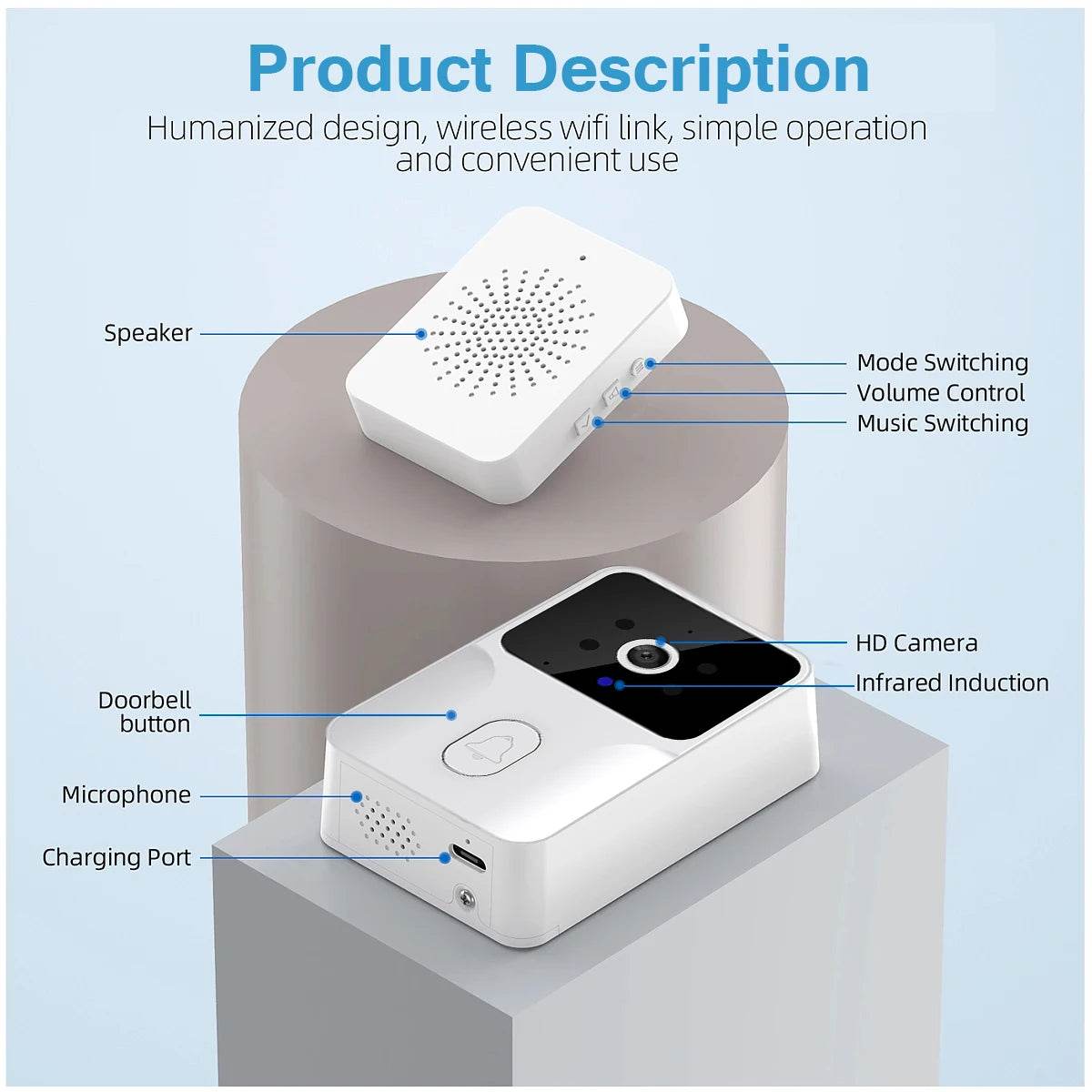 Smart HD Wireless Video Doorbell for Enhanced Home Security - My Store