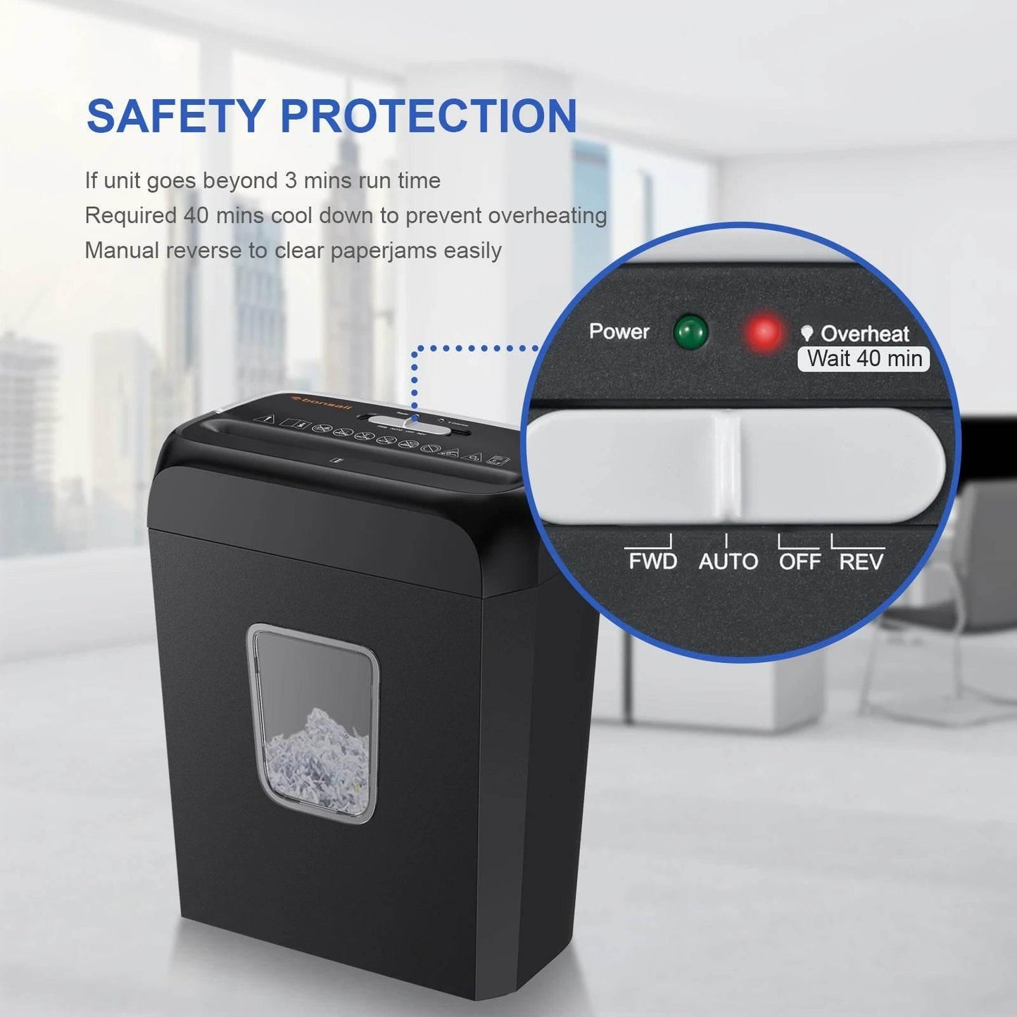 6-Sheet Cross Cut Paper Shredder - My Store