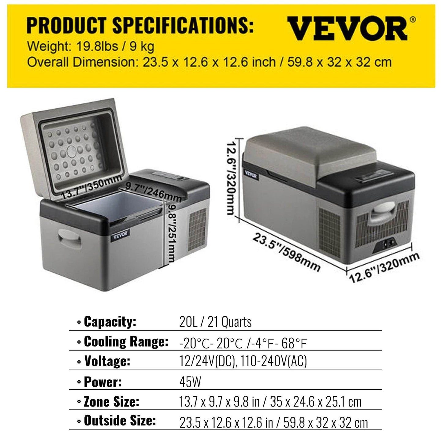 Portable Car Refrigerator Freezer for Camping and Travel - My Store