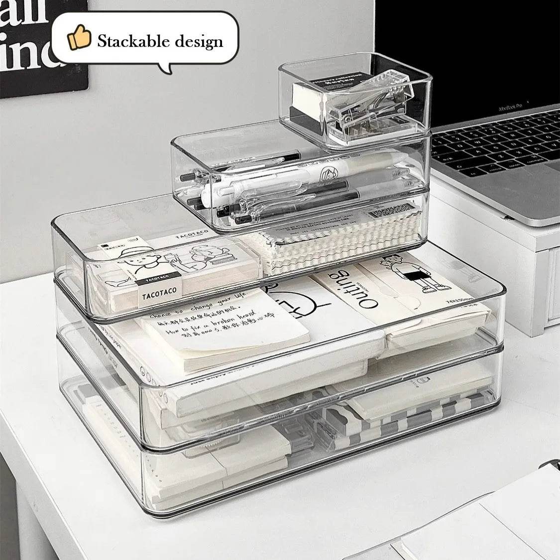 Clear Plastic Drawer Organizers Set for Bathroom, Vanity, and Kitchen Storage - My Store