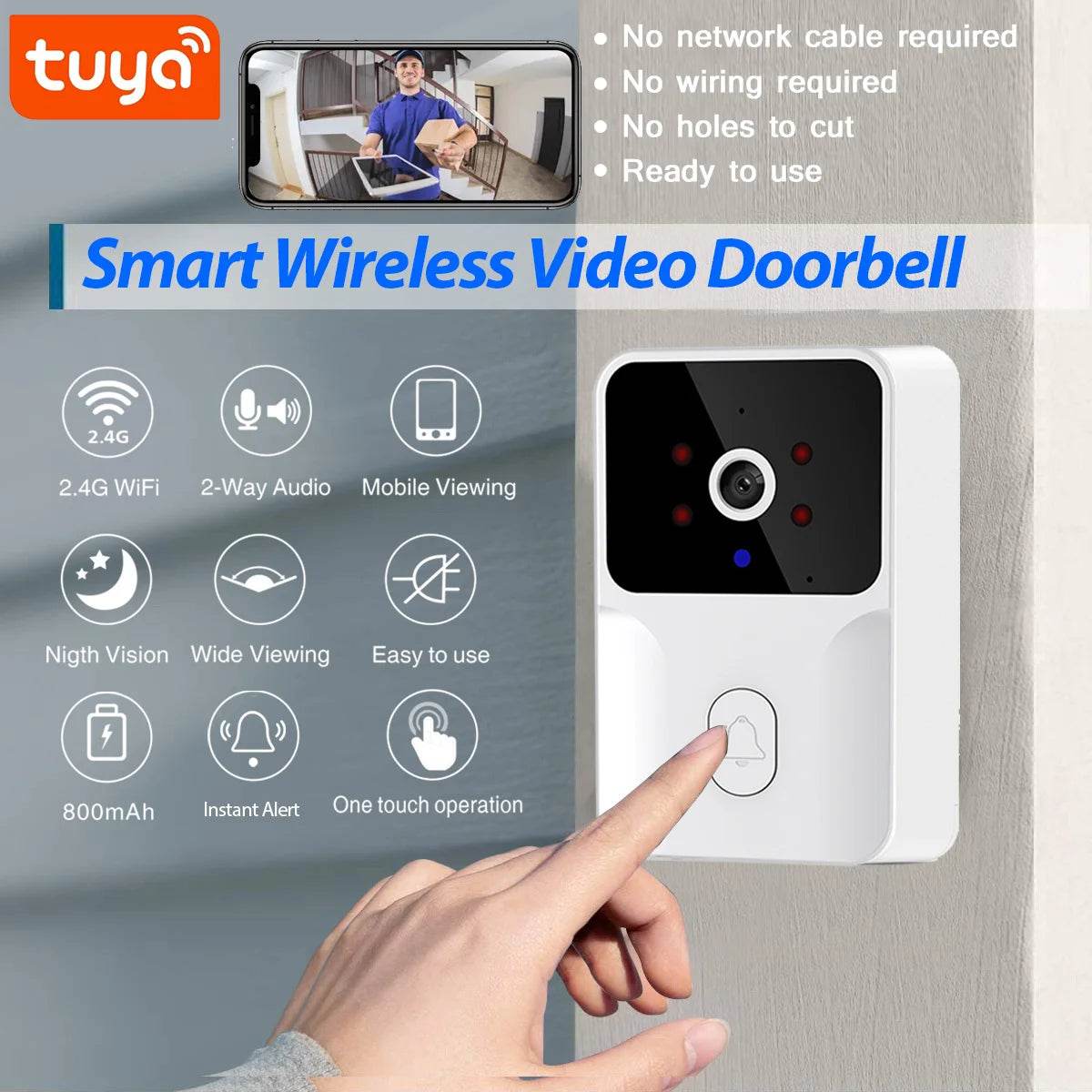 Smart HD Wireless Video Doorbell for Enhanced Home Security - My Store