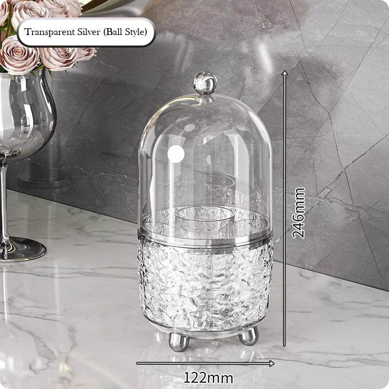 Dustproof Makeup Brush Organizer: 360 Rotating Vanity Holder - My Store