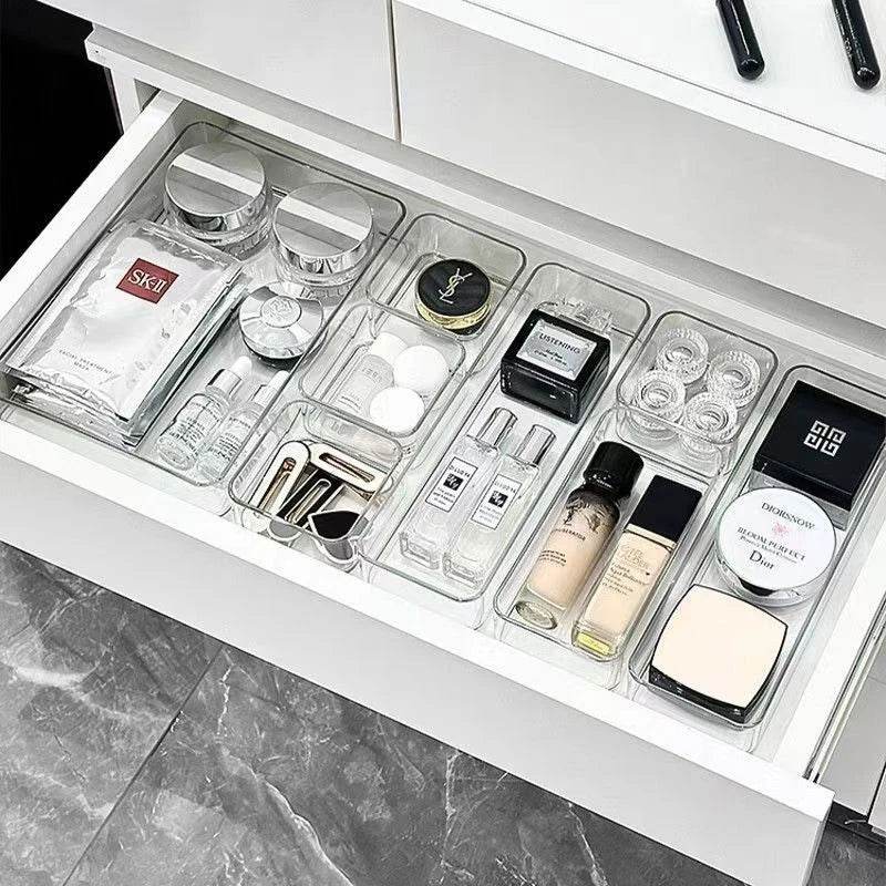 Clear Plastic Drawer Organizers Set for Bathroom, Vanity, and Kitchen Storage - My Store