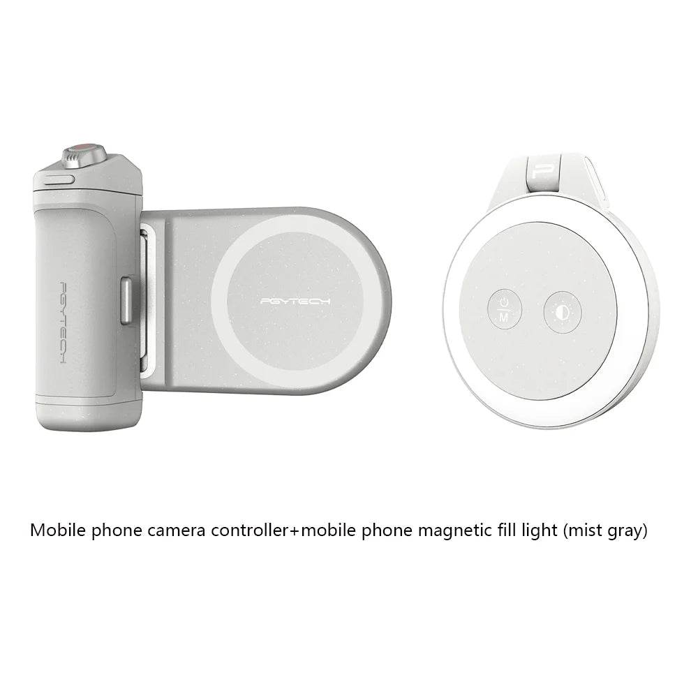 MagCam Grip: Wireless Charging Phone Grip with Magnetic Fill Light and Bluetooth Remote - My Store