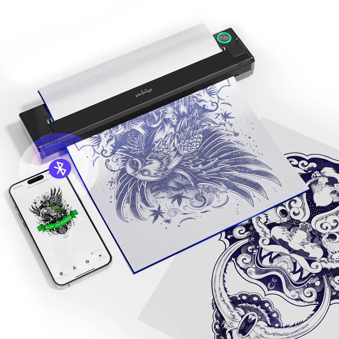 PeriPage P90 Tattoo Stencil Printer – Wireless Thermal Solution - My Store