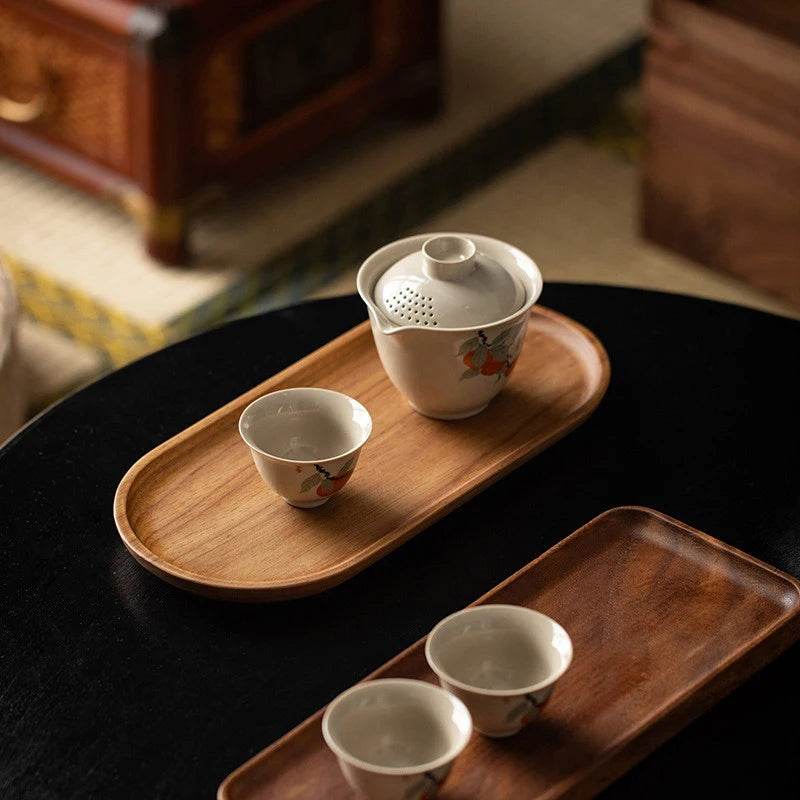 Japanese-Style Wood Snack and Dessert Plate - My Store