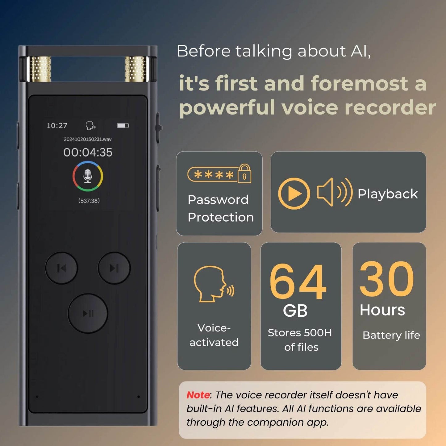 AI Voice Recorder with Transcription, Translation, Summary, Mind Mapping - My Store