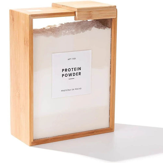 Eco-Friendly Bamboo Food Dispenser 3L – Sealed Kitchen Organizer for Pasta and Cereals - My Store