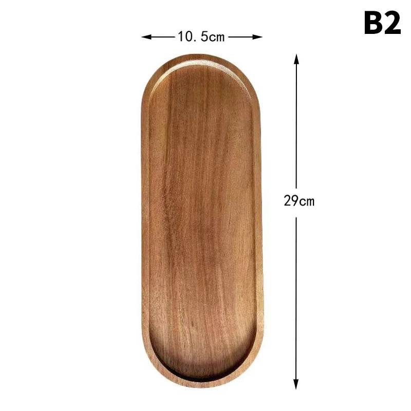 Japanese-Style Wood Snack and Dessert Plate - My Store