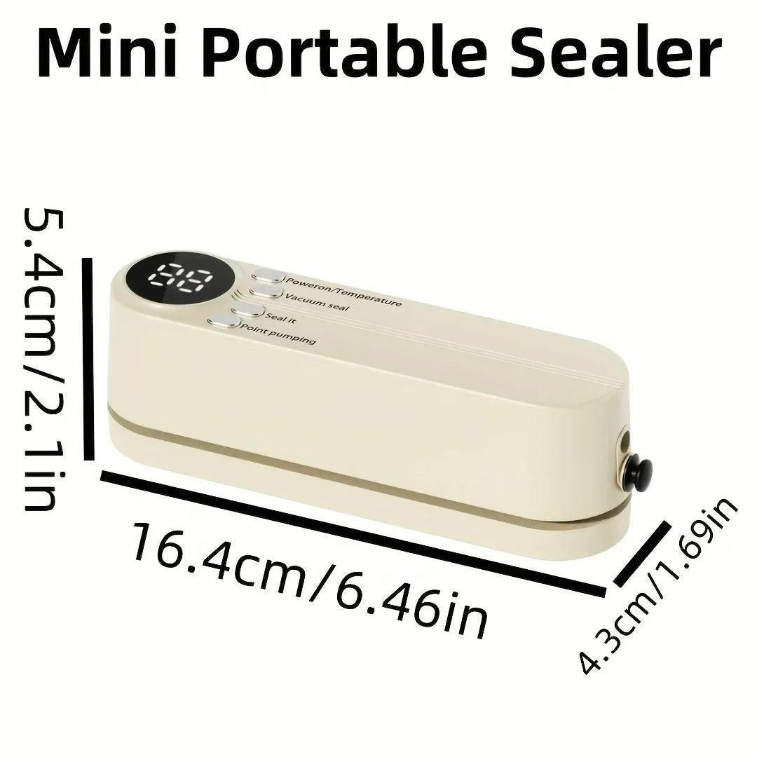 1pc Automatic Food Sealer,Portable Wireless Vacuum Sealer With Snack Bag Sealing,External Suction & Inflation,Without Battery - My Store