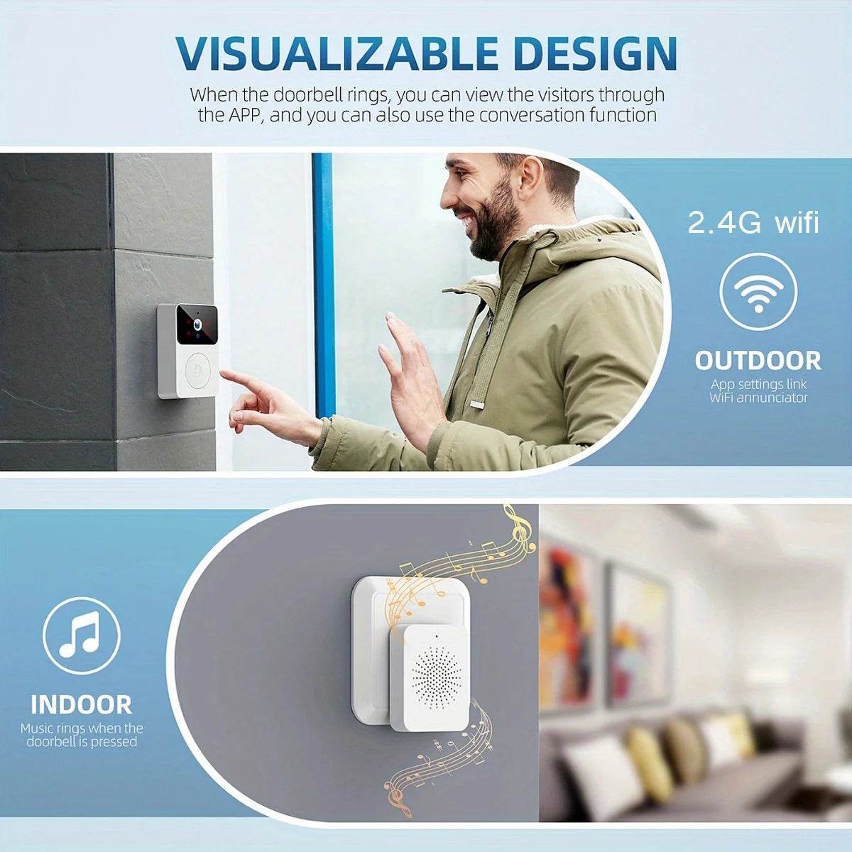 Smart HD Wireless Video Doorbell for Enhanced Home Security - My Store
