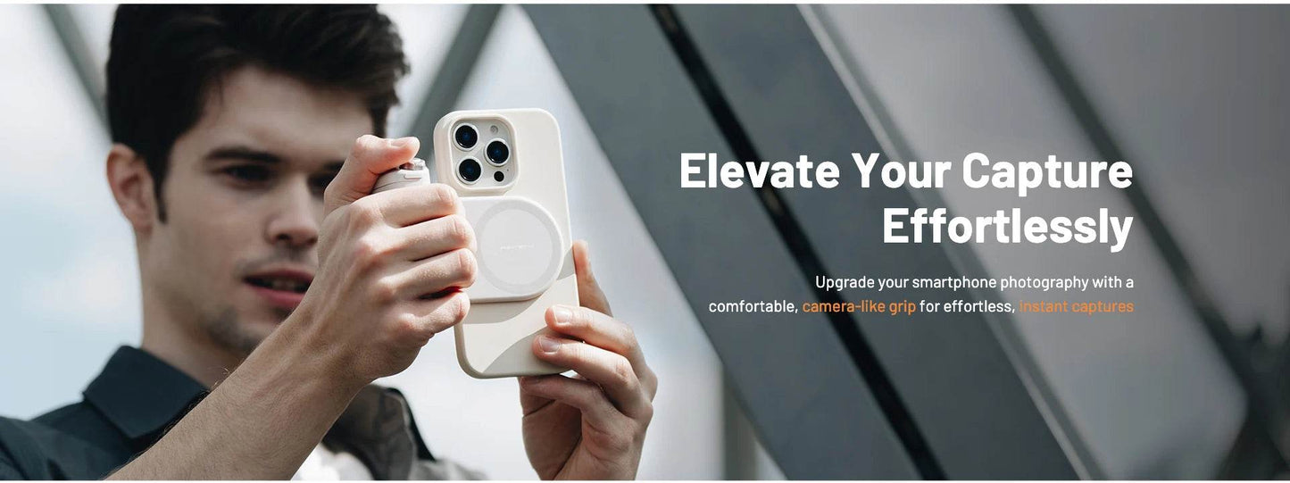 MagCam Grip: Wireless Charging Phone Grip with Magnetic Fill Light and Bluetooth Remote - My Store