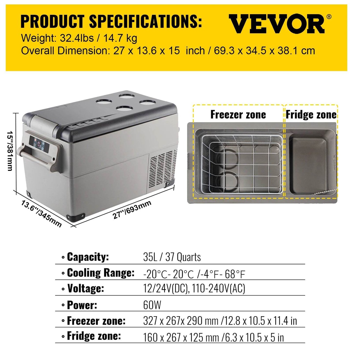 Portable Car Refrigerator Freezer for Camping and Travel - My Store