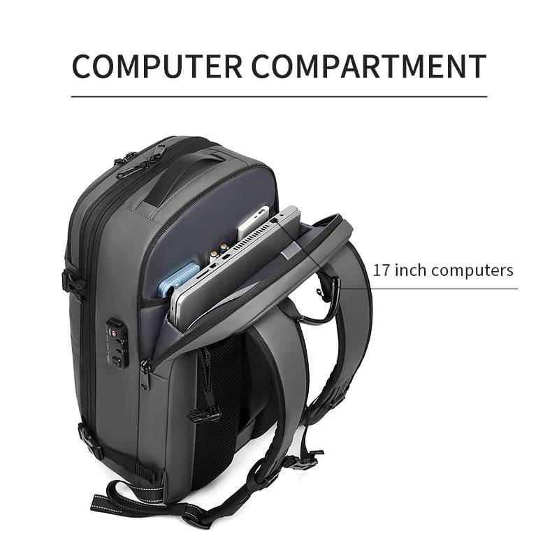 Travel Backpack with Vacuum Compression - 17 Inch Laptop Backpack for Business, School - My Store