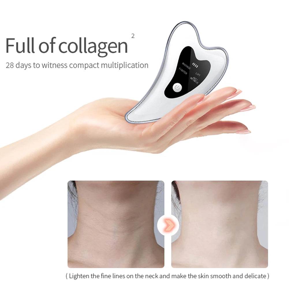 Electric Guasha Scraper Board Microcurrent Face Massager for Wrinkle Reduction and Skin Firming - My Store