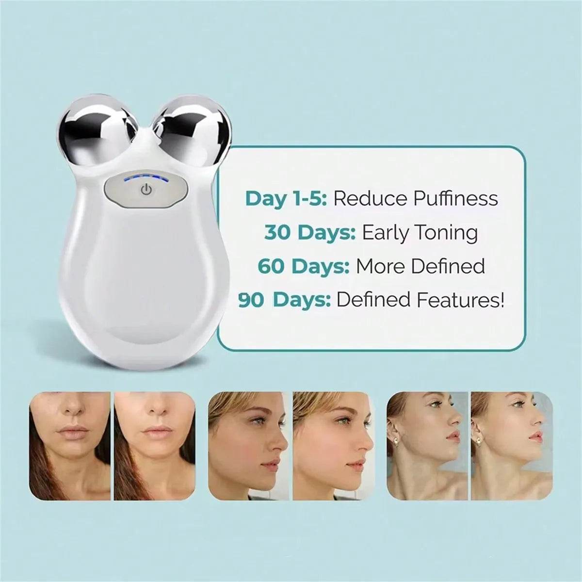 Microcurrent Facial Toning Massager for Anti-Aging and Eye Wrinkle Removal - My Store