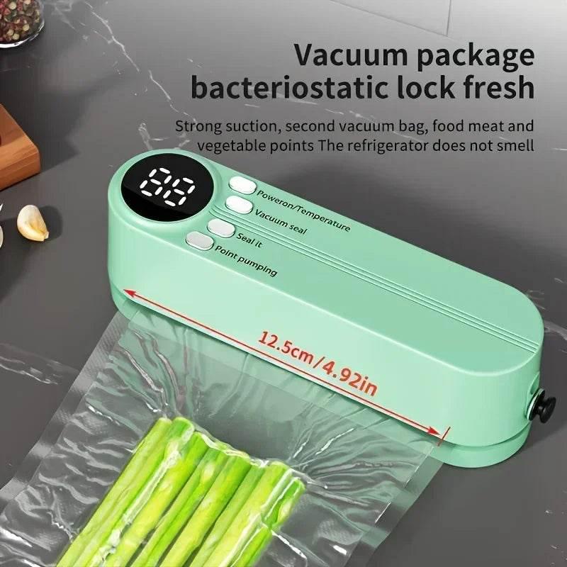 1pc Automatic Food Sealer,Portable Wireless Vacuum Sealer With Snack Bag Sealing,External Suction & Inflation,Without Battery - My Store