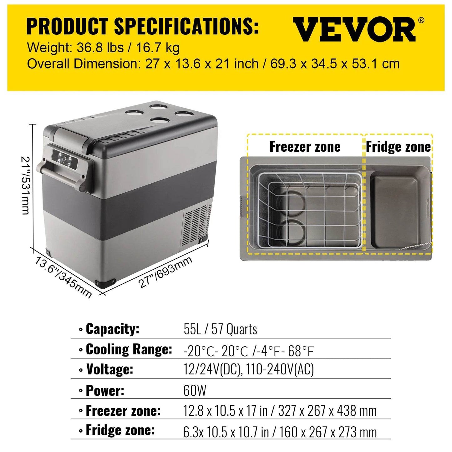 Portable Car Refrigerator Freezer for Camping and Travel - My Store