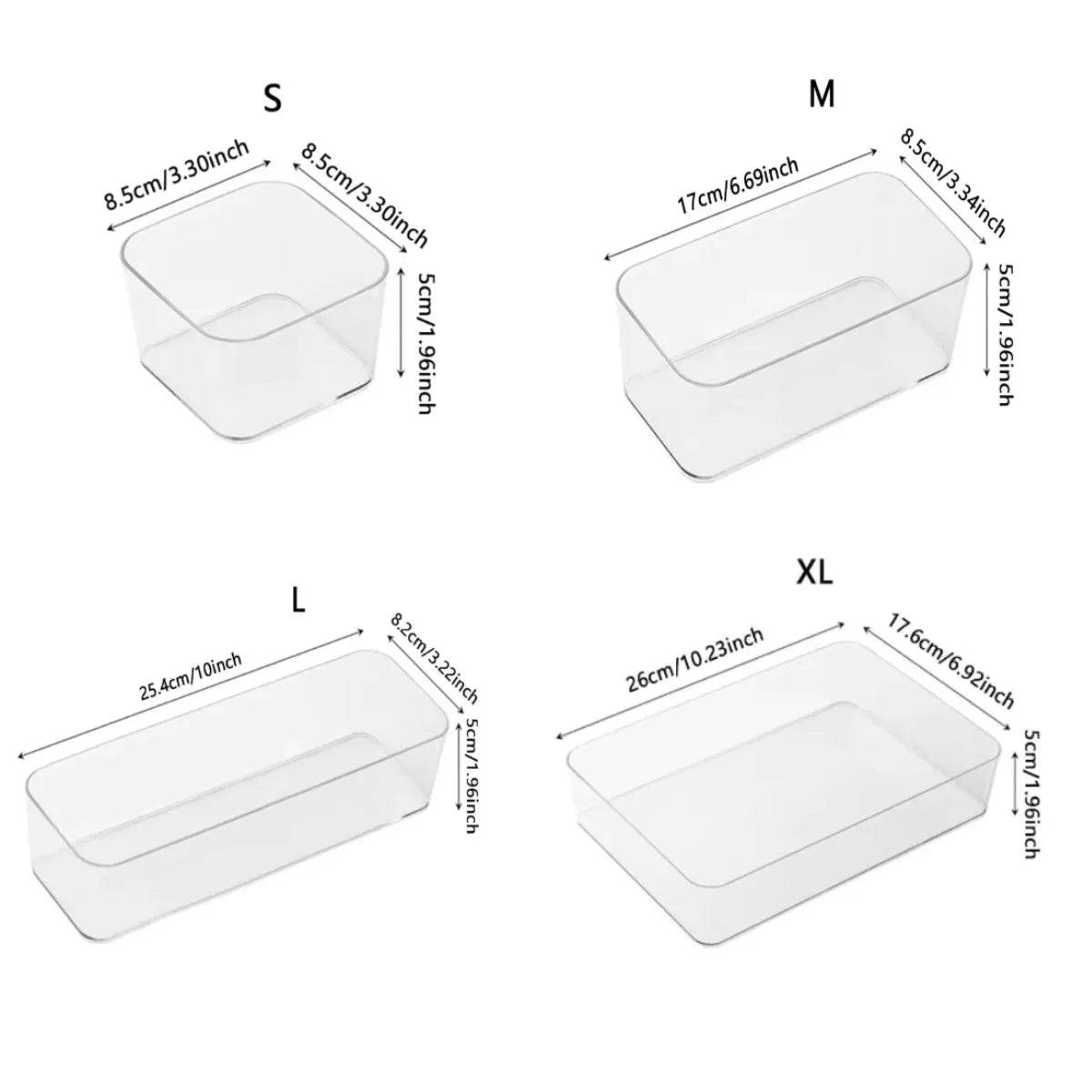 Clear Plastic Drawer Organizers Set for Bathroom, Vanity, and Kitchen Storage - My Store