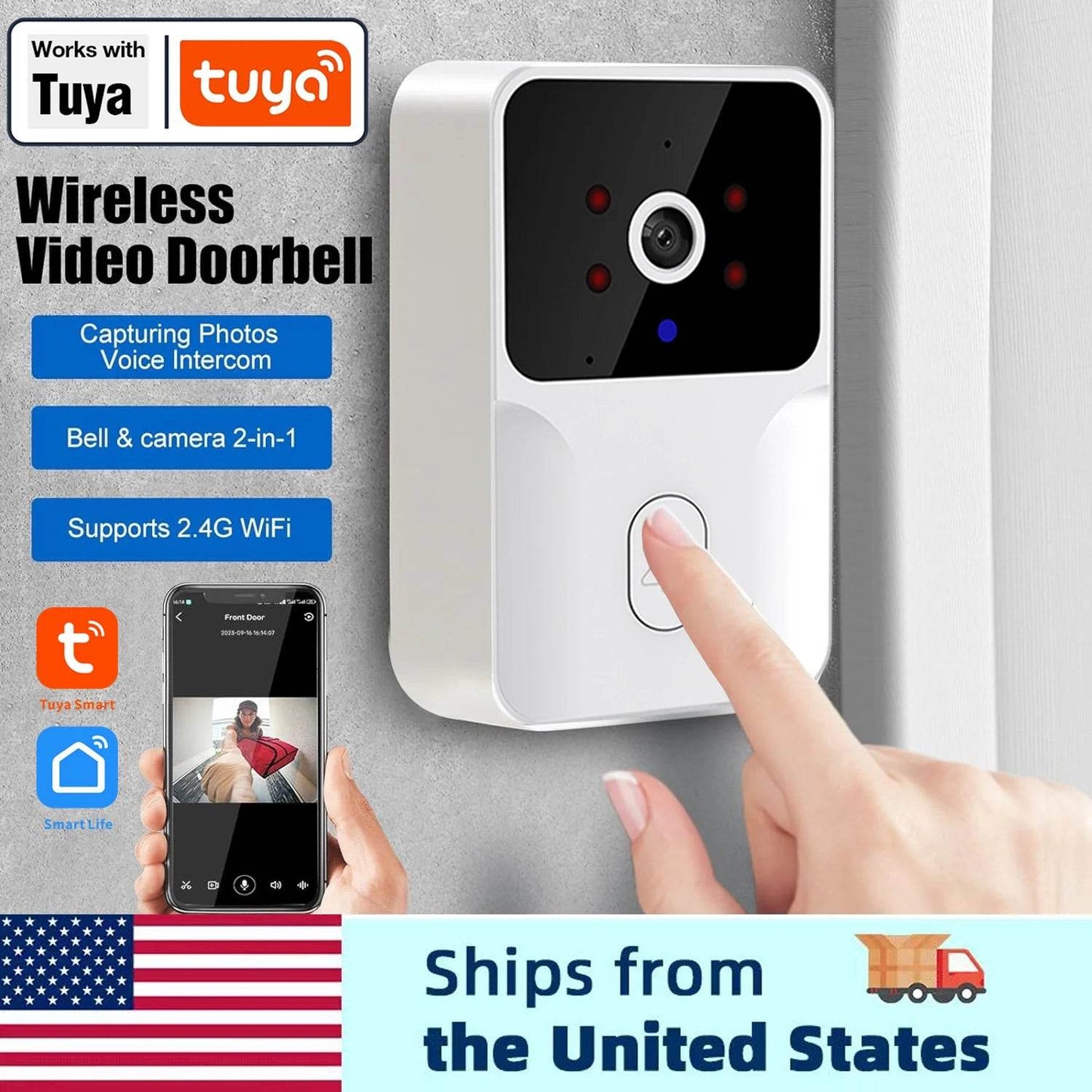 Smart HD Wireless Video Doorbell for Enhanced Home Security - My Store
