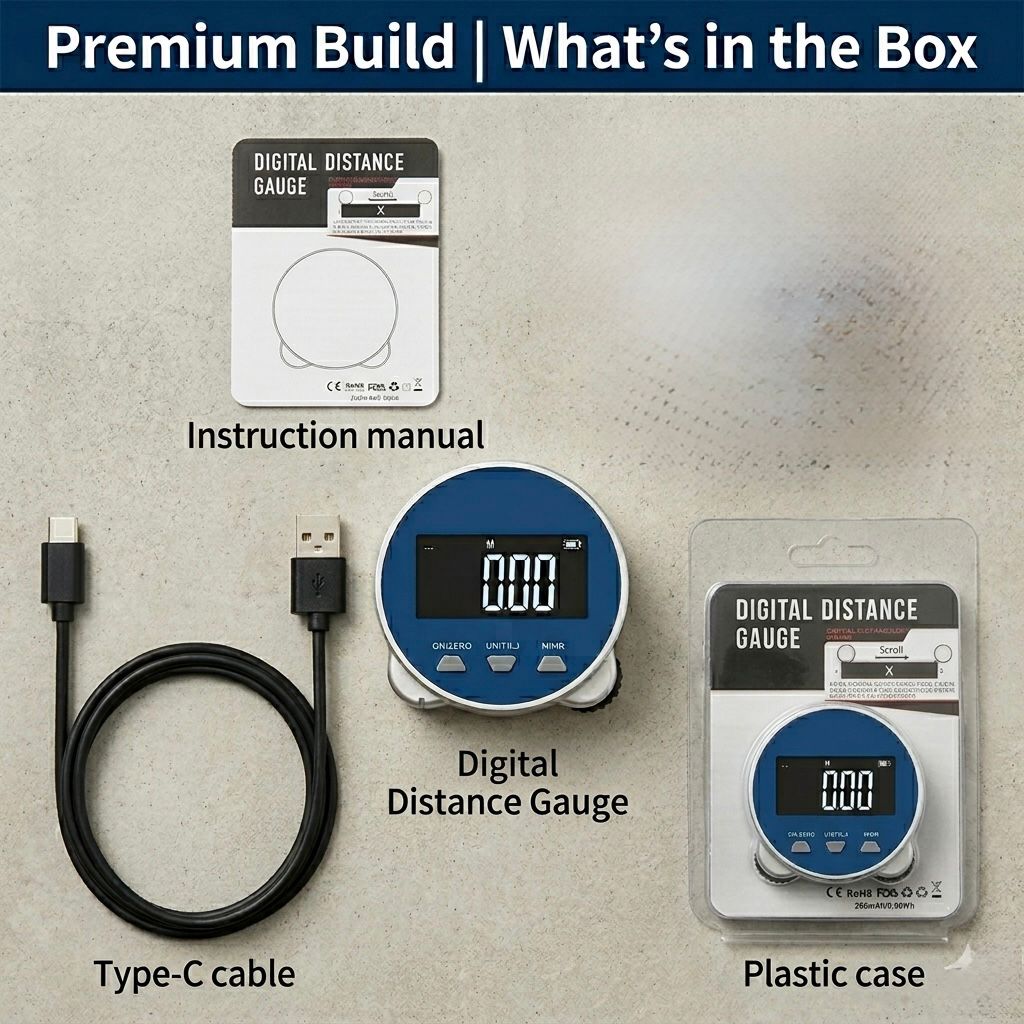 2026 Smart Digital Rolling Ruler | 99m Precision Electronic Tape Measure | Portable LCD Display Ruler for Curves, Circles & Irregular Shapes | Type-C Rechargeable | Lightweight DIY Measuring Tool | High Accuracy