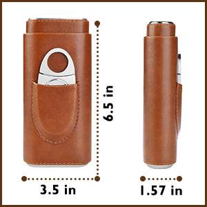 Cedar Wood Lined Cigar Travel Case with Humidor and Cutter - My Store