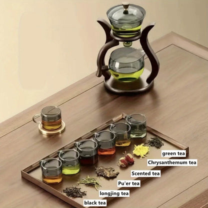 Glass Tea Set with Semi-Automatic Drip and Magnetic Switch for Convenient Brewing - My Store